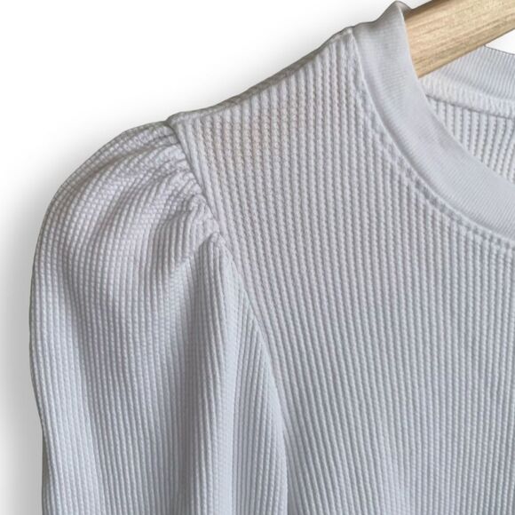 AMO Puff Sleeve Shirt Thermal Long Sleeve Top Tee - Picture 9 of 16